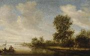 Salomon van Ruysdael River landscape oil painting on canvas